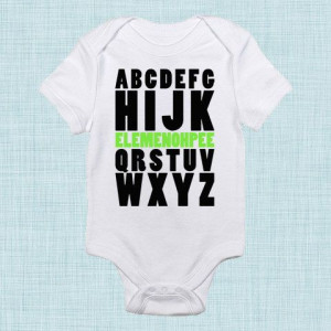 Alphabet Baby Shower, Funny Baby Gifts, For New Parents, Baby Clothes ...