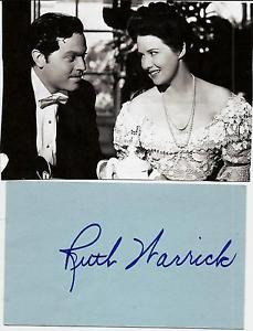 RUTH WARRICK VINTAGE GENUINE HAND SIGNED AUTOGRAPH PICTURE FROM