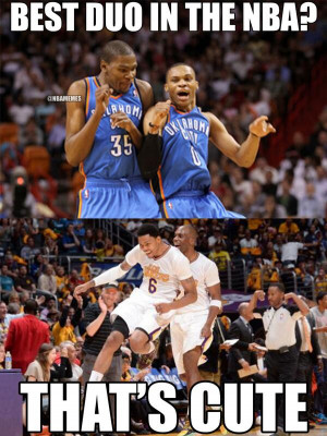 kevin durant and russell westbrook vs kent bazemore and jodie meeks ...