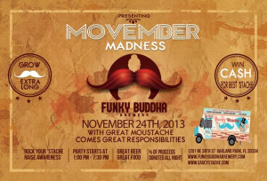 Movember Mustache Fundraising Event at Funky Buddha Brewery