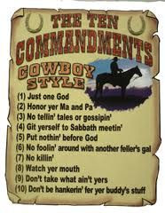 Cowboy Ten Commandments