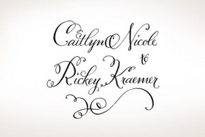 fabulous calligraphy of Molly from Plurabell