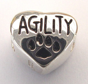 ... on Love Dog Agility Bead A Sterling Silver Dog Agility Heart Shaped