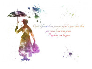 ART PRINT Mary Poppins Quote illustration, Disney, Home Decor, Wall ...