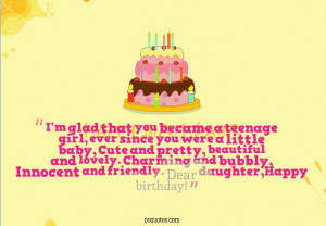 ... and bubbly, Innocent and friendly. Dear daughter,Happy birthday