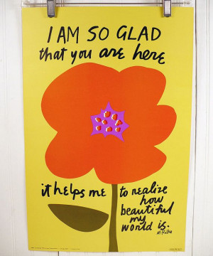 Vintage Motivational Poster - Rainer Maria Rilke Quote - 1970s Flower ...