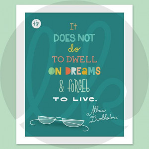 Dwell On Dreams - Harry Potter Quote - 8X10 Illustration - Digital ...