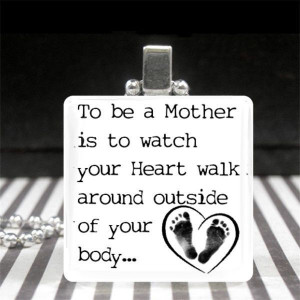 Mothers Day Jewelry Motherhood Quote Necklace New Mom Gift Baby ...