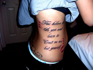 trust no one quotes tattoo