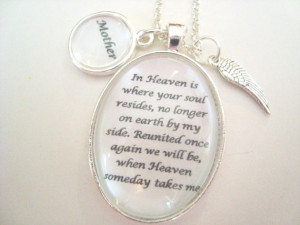 ... , Remembrance Jewelry, Memorial Jewelry, Heaven Quote, original poem