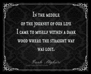 ... came to myself within a dark wood where the straight way was lost