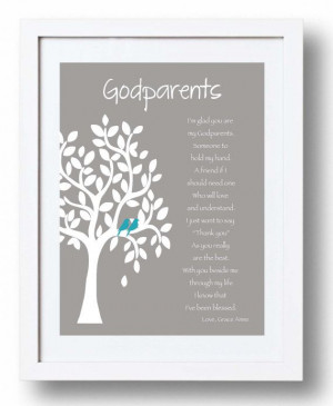 GODPARENTS personalized gift - Custom Gift for Godparents on Baptism ...