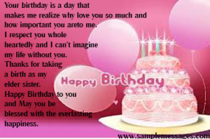 Happy Birthday Wishes For Elder Sister Quotes Happy birthday for elder