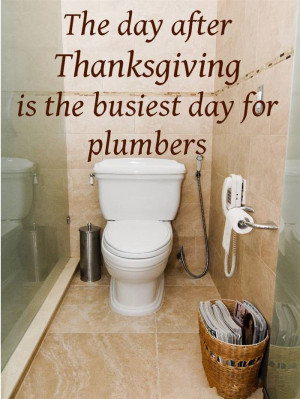 The Day After Thanksgiving Is The Busiest Day For Plumbers.