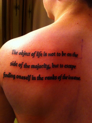 Marcus Aurelius Quote tattoo