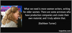 ... production companies and create their own material, and I truly admire