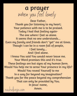 Prayer When I Feel Lonely