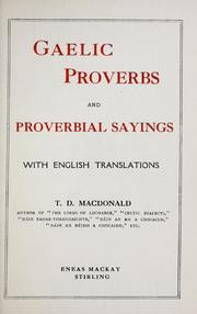 of: Gaelic proverbs and proverbial sayings, with English translations ...