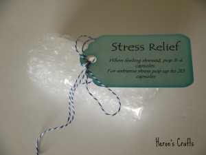 Stress Relief Capsules (aka Bubble wrap) - this is a bit of a joke ...