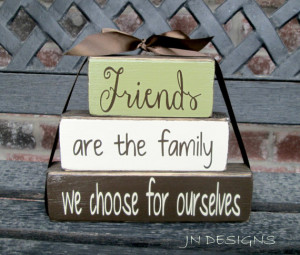 Friends stacker wood blocks-inspirational quote