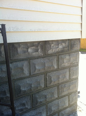 This cement block foundation not only needed repointing above ground ...