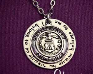 Air Force Wife Quotes Necklace - air force wife