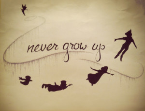 and, cute, disneypeter pan, forever, grown, inspiration, love, never ...