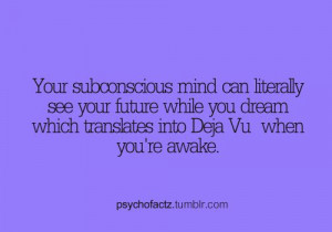 The subconscious mind...