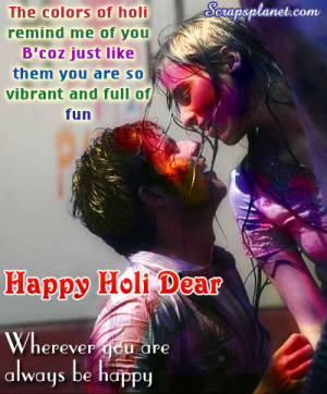 Happy holi my dear love
