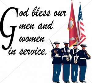Soldiers with God Bless our Servicemen