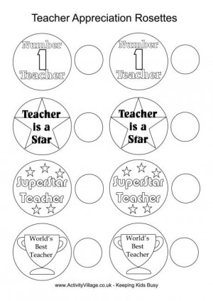 Teacher appreciation rosettes