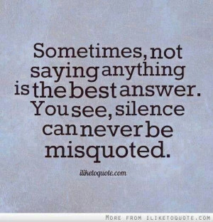 Some things are better left unsaid