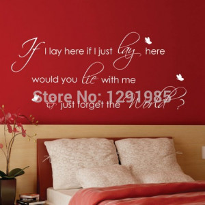 lie with me Art Wall Quotes Removable PVC Wall Sticker Home Decor ...
