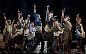 theater review newsies the musical newsboy strike sing all about it