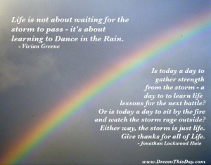 Dance in the Rain - quote by Vivian Greene