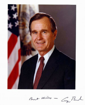 GEORGE H W BUSH was born on 12th june 1942 and served as the 41st ...