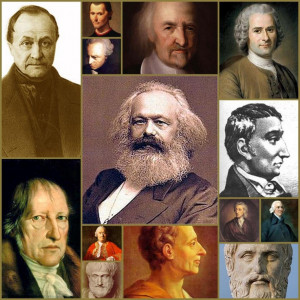 Comte, Hegel, I.Kant, Machiavelli, D.Hume, Aristotle, K.Marx, Hobbes ...