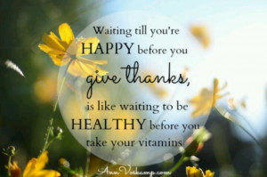 Give thanks in ALL things.