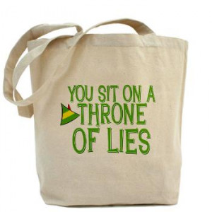 You Sit on a Throne of Lies Tote Bag