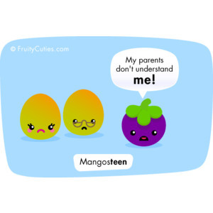 Mangosteen Joke - Cute Comedy with Kawaii Fruit cartoons