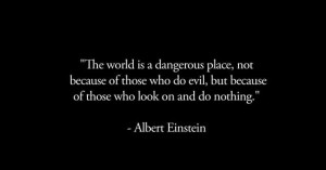 The World Is A Dangerous Place Not Because Of Those Who Do Evil