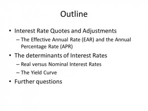 Outline Interest Rate Quotes and Adjustments – The Effective Annual ...