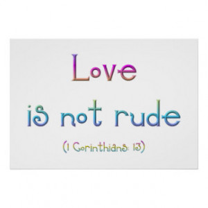 Love is not rude