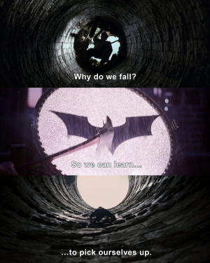 Batman falling - The Dark Knight Trilogy in three frames