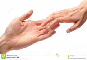 Woman Man Hands Heart Close