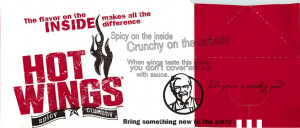 KFC’s box has lots of cool quotes and statements - 3 stars
