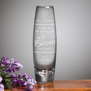 11463 - Bloom and Grow Personalized Curved Bud Vase - Bud Vase