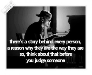 Think before you judge quote