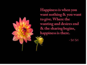 Happiness Is When You want Nothing