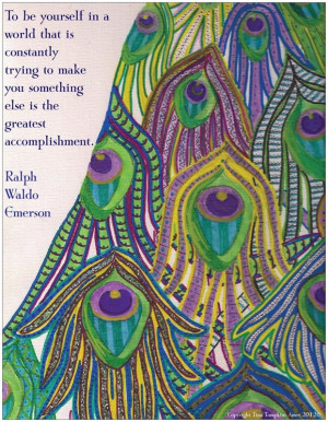 ... Drew with Magic Markers. . .Peacock Feathers are Beautiful